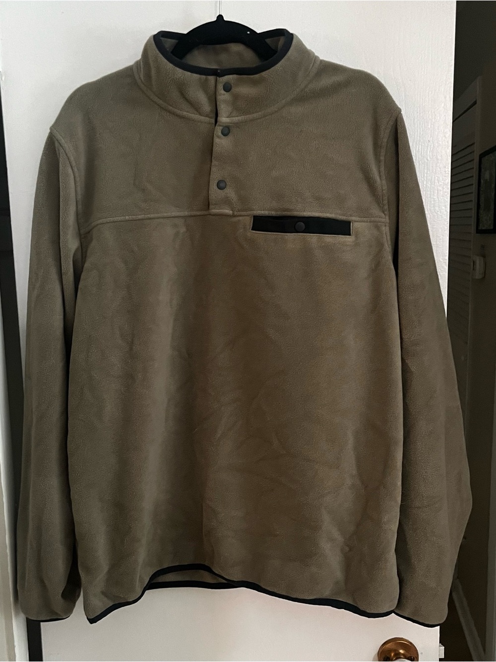 32 Degrees Men's Olive Green Half-Snap Fleece Pullover